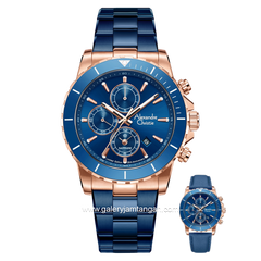 Alexandre Christie AC 6141 MC Limited Edition Anniv 25Thn Blue Rosegold