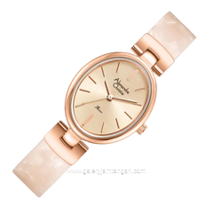 Alexandre Christie AC 2C08 LH BRGLNPN Pink Dial Rose Gold St Steel Acetate Strap