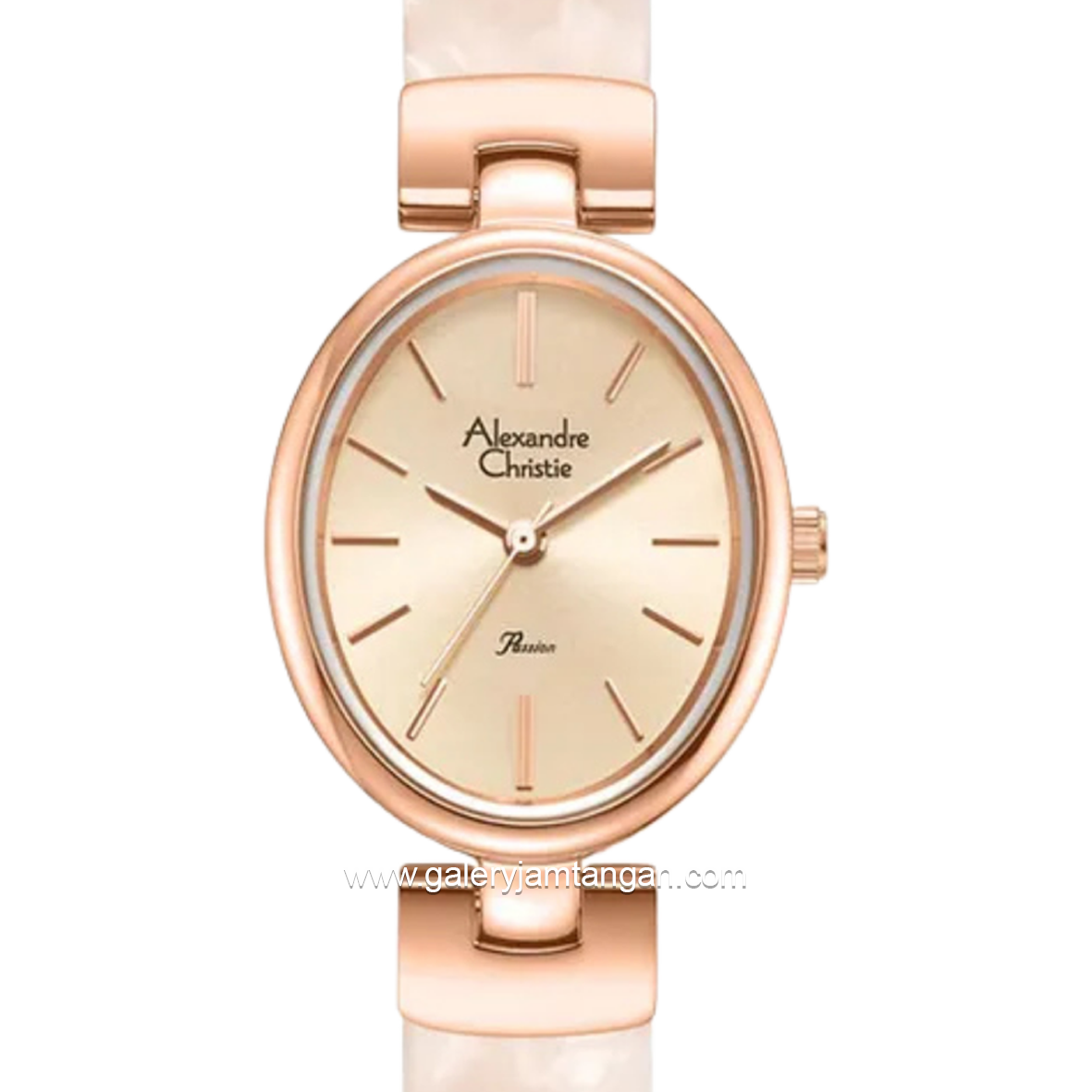 Alexandre Christie AC 2C08 LH BRGLNPN Pink Dial Rose Gold St Steel Acetate Strap