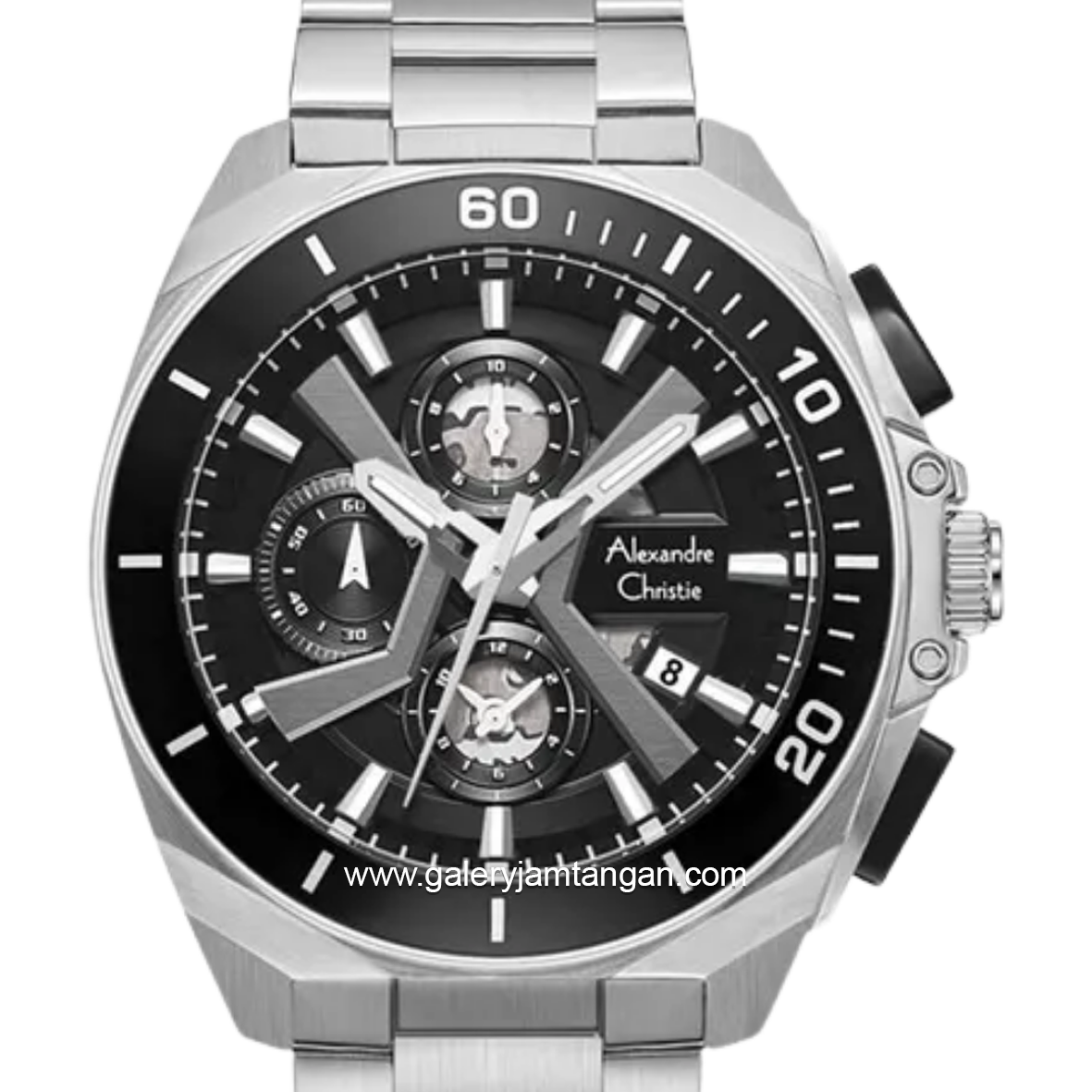 Alexandre Christie Chronograph AC F6695 MCFTBBA Stainless Steel Strap