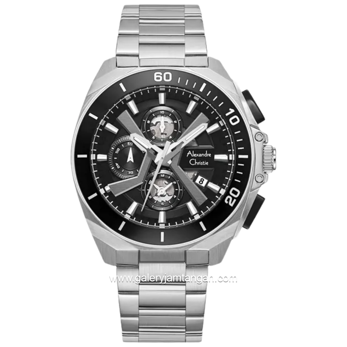 Alexandre Christie Chronograph AC F6695 MCFTBBA Stainless Steel Strap
