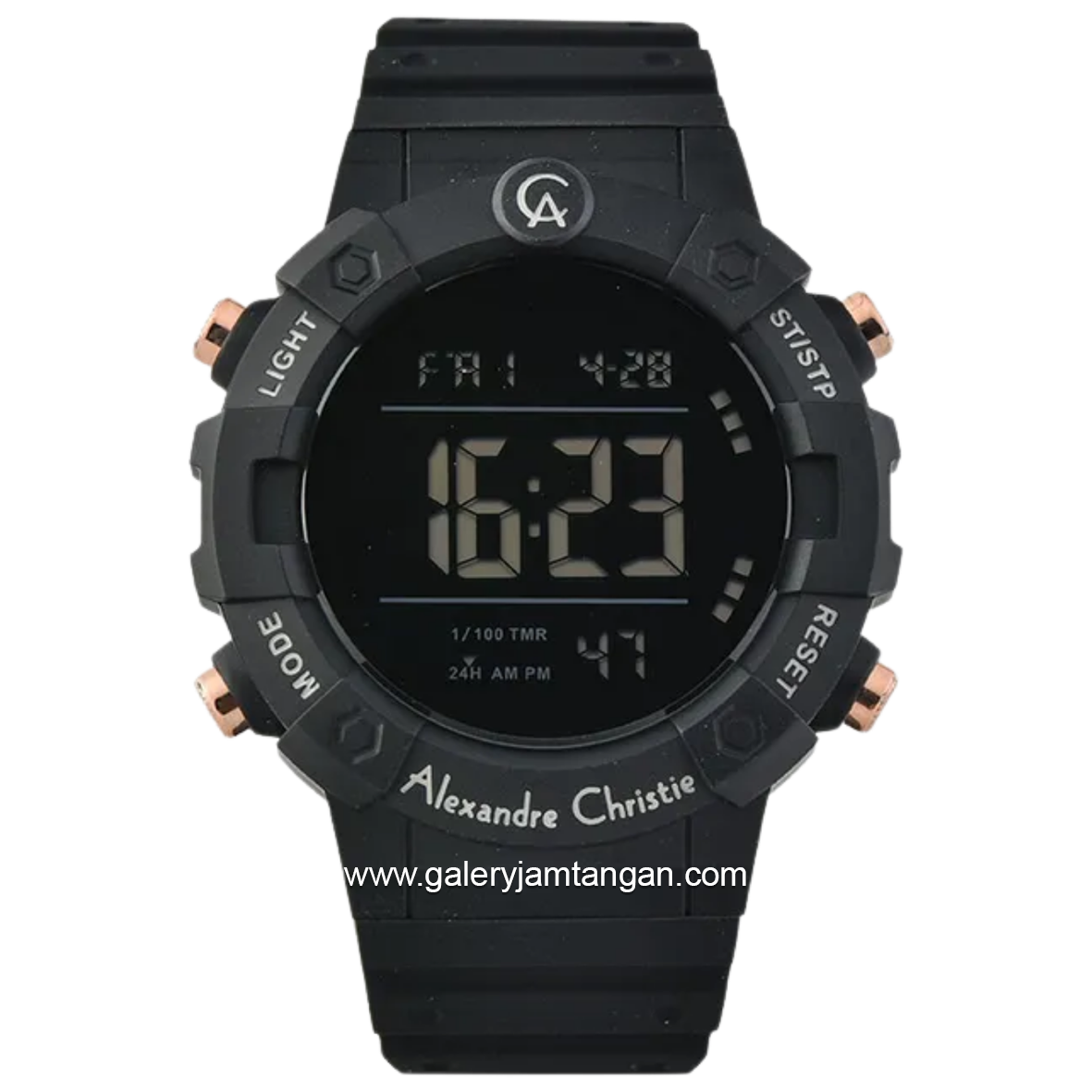 Alexandre Christie AC 9388 MH RIPBARG Men Digital Dial Black Rubber Strap