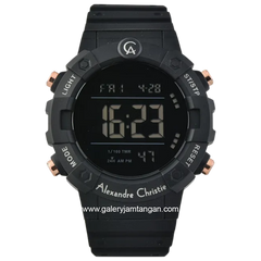 Alexandre Christie AC 9388 MH RIPBARG Men Digital Dial Black Rubber Strap