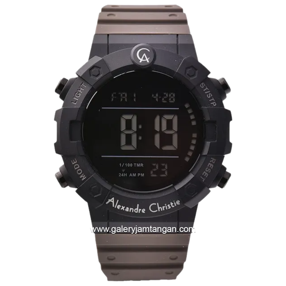 Alexandre Christie AC 9388 MH RIPBAGR Men Digital Dial Grey Rubber Strap