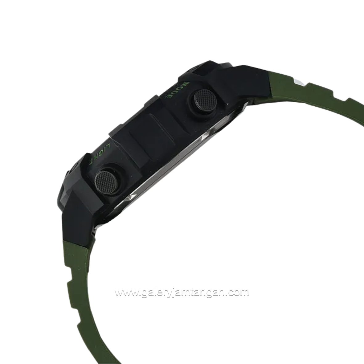 Alexandre Christie AC 9388 MH Army Black Digital Rubber Strap
