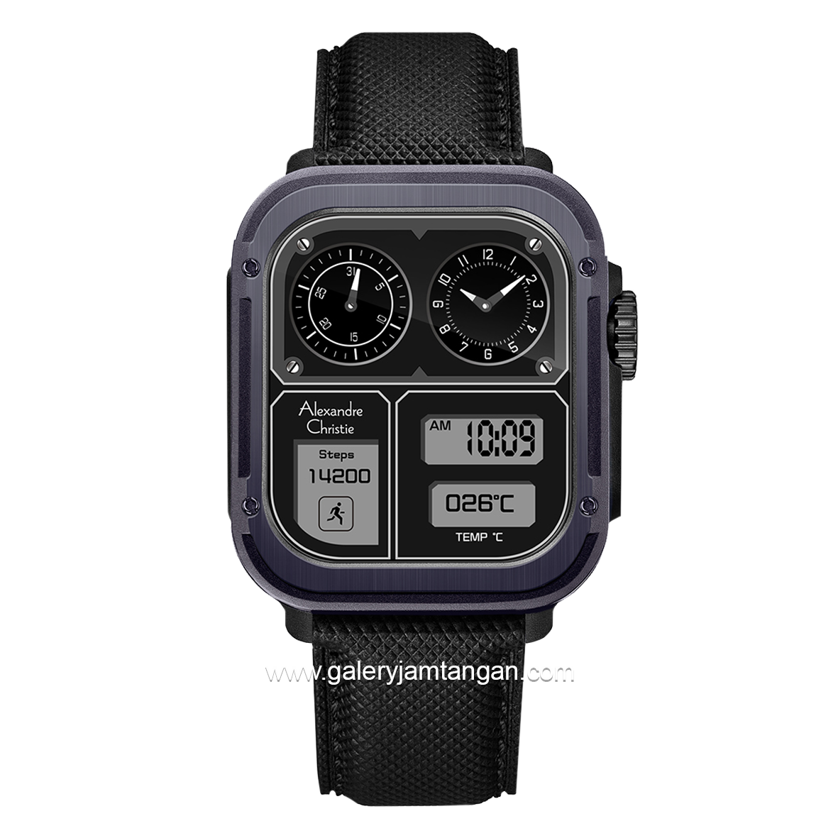Alexandre Christie AC Smart Gen 3 - AC S003 MFL Smartwatch Deep Purple Leather + Extra Strap Rubber