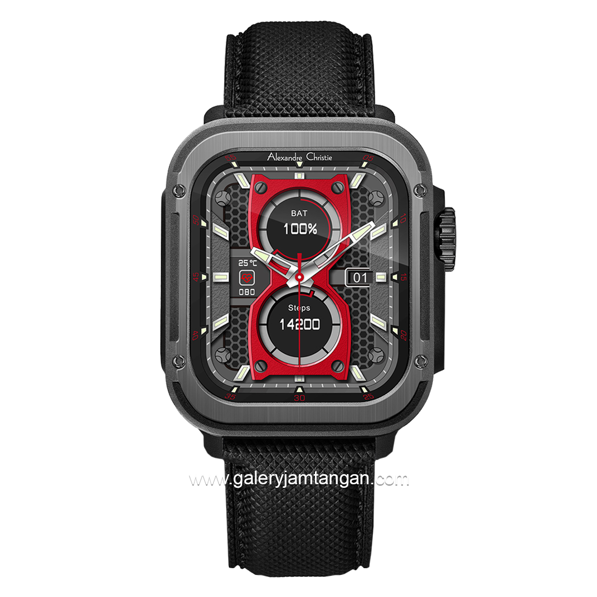 Alexandre Christie AC Smart Gen 3 - AC S003 MFL Smartwatch Magnetik Gray Leather + Extra Strap Rubber