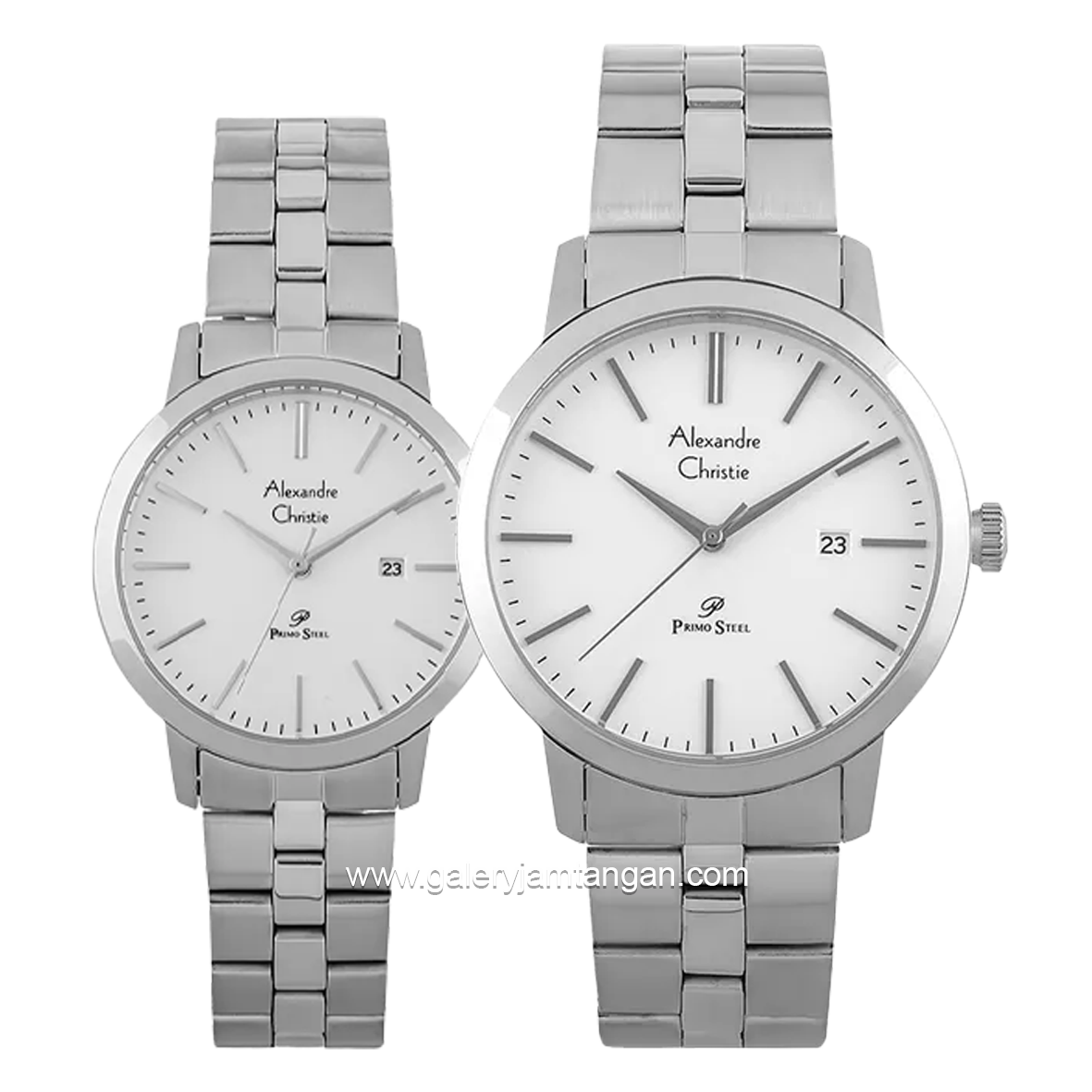 Alexandre Christie AC 1007 MDBSSSL & AC 1007 LDBSSSL Silver Dial White Stainless Steel