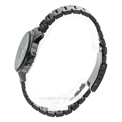 Alexandre Christie Primo Style AC 1008 MD & AC 1008 LD Black Hour Marker Silver Stainless Steel