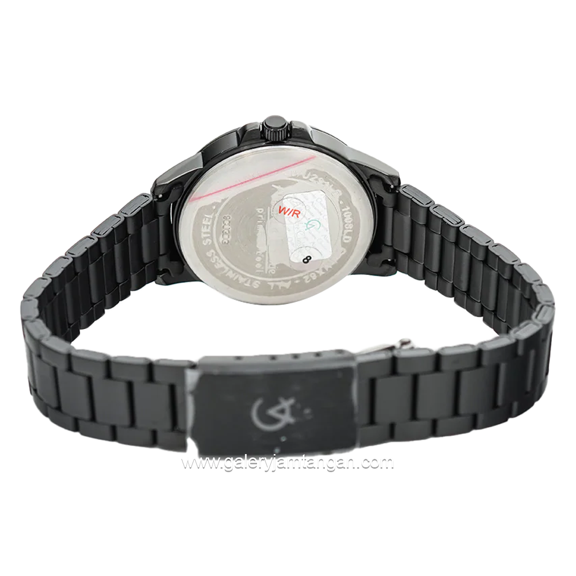 Alexandre Christie Primo Style AC 1008 MD & AC 1008 LD Black Hour Marker Silver Stainless Steel