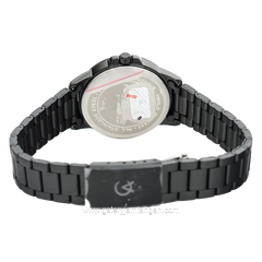 Alexandre Christie Primo Style AC 1008 MD & AC 1008 LD Black Hour Marker Silver Stainless Steel