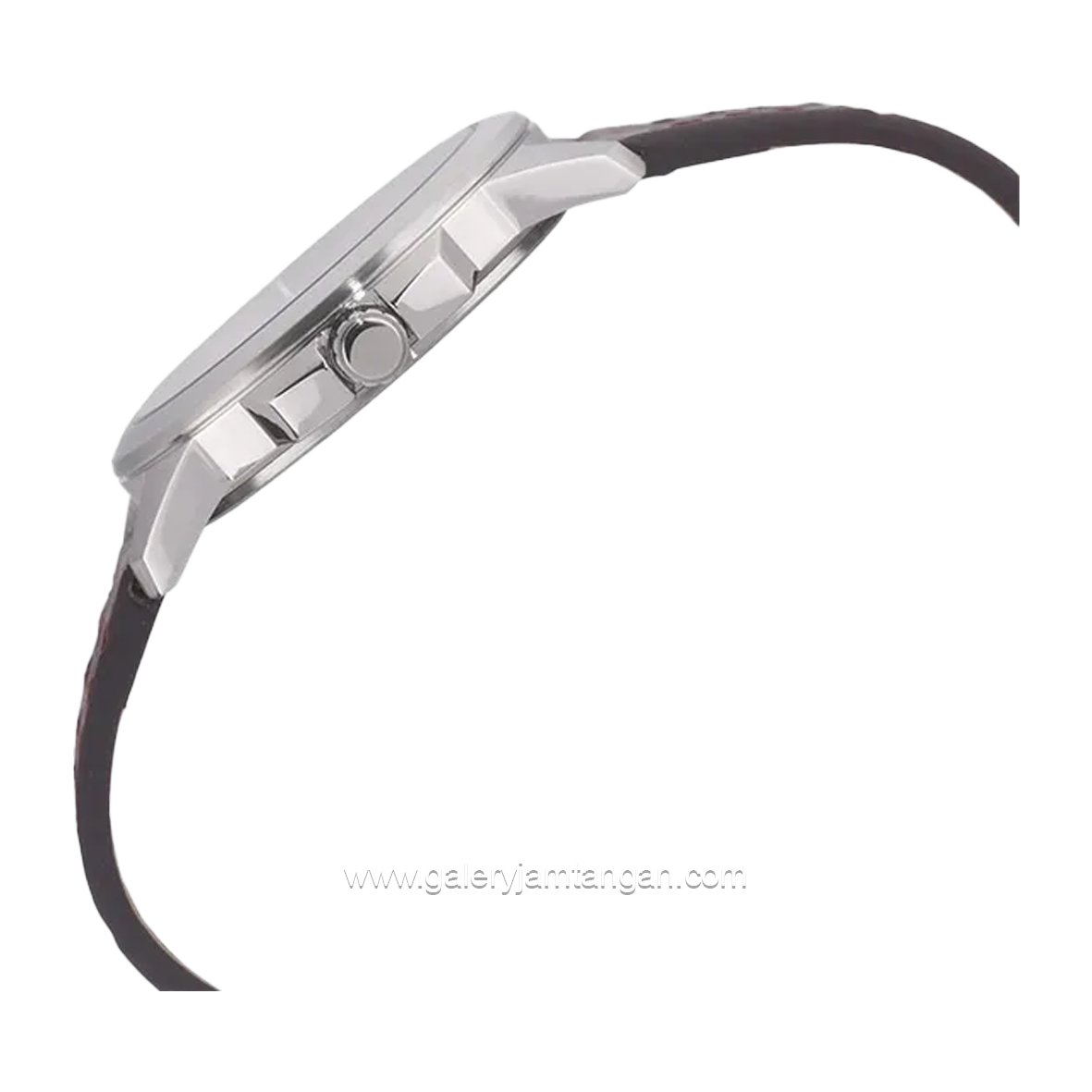 Alexandre Christie AC 1017 MD & AC 1017 LD Brown Dial White Leather Strap