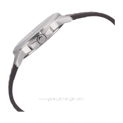 Alexandre Christie AC 1017 MD & AC 1017 LD Brown Dial White Leather Strap