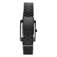 Alexandre Christie AC 1019 MD & AC 1019 LD Black Hour Marker Silver Stainless Steel