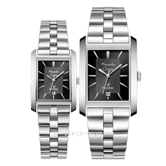 Jam Tangan Alexandre Christie AC 1019 MD & AC 1019 LD Silver Dial Black Stainless Steel