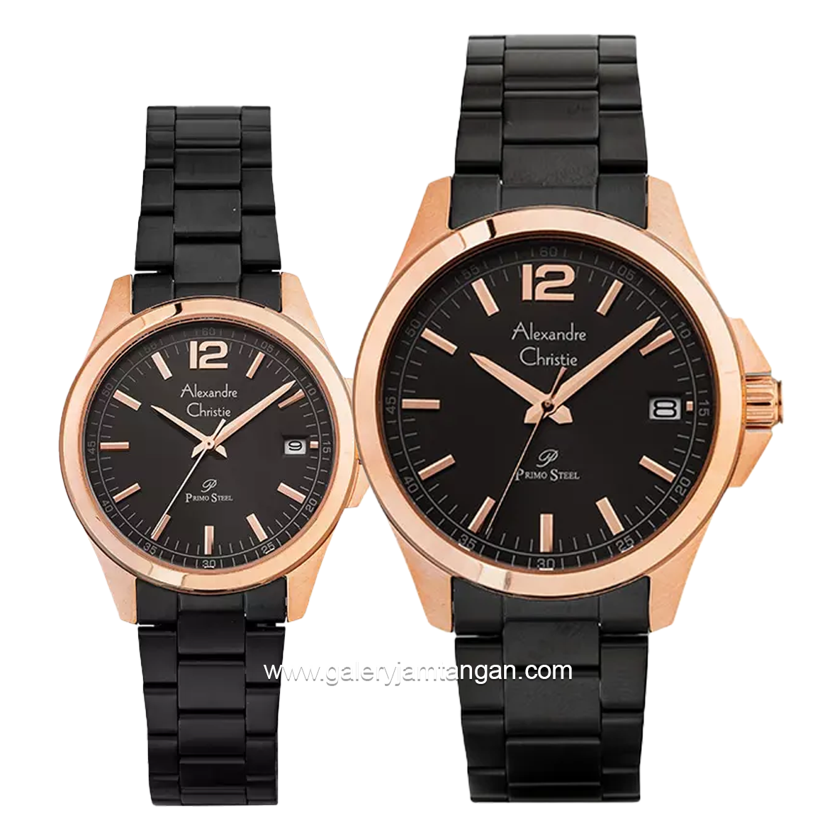 Alexandre Christie AC 1031 MD & AC 1031 LD Black Rosegold Stainless Steel
