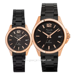 Alexandre Christie AC 1031 MD & AC 1031 LD Black Rosegold Stainless Steel