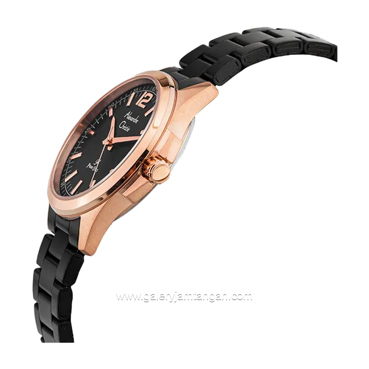 Alexandre Christie AC 1031 MD & AC 1031 LD Black Rosegold Stainless Steel