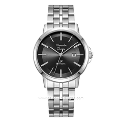 Alexandre Christie AC 1036 MDLSSBA Silver Dial Black Stainless Steel Strap