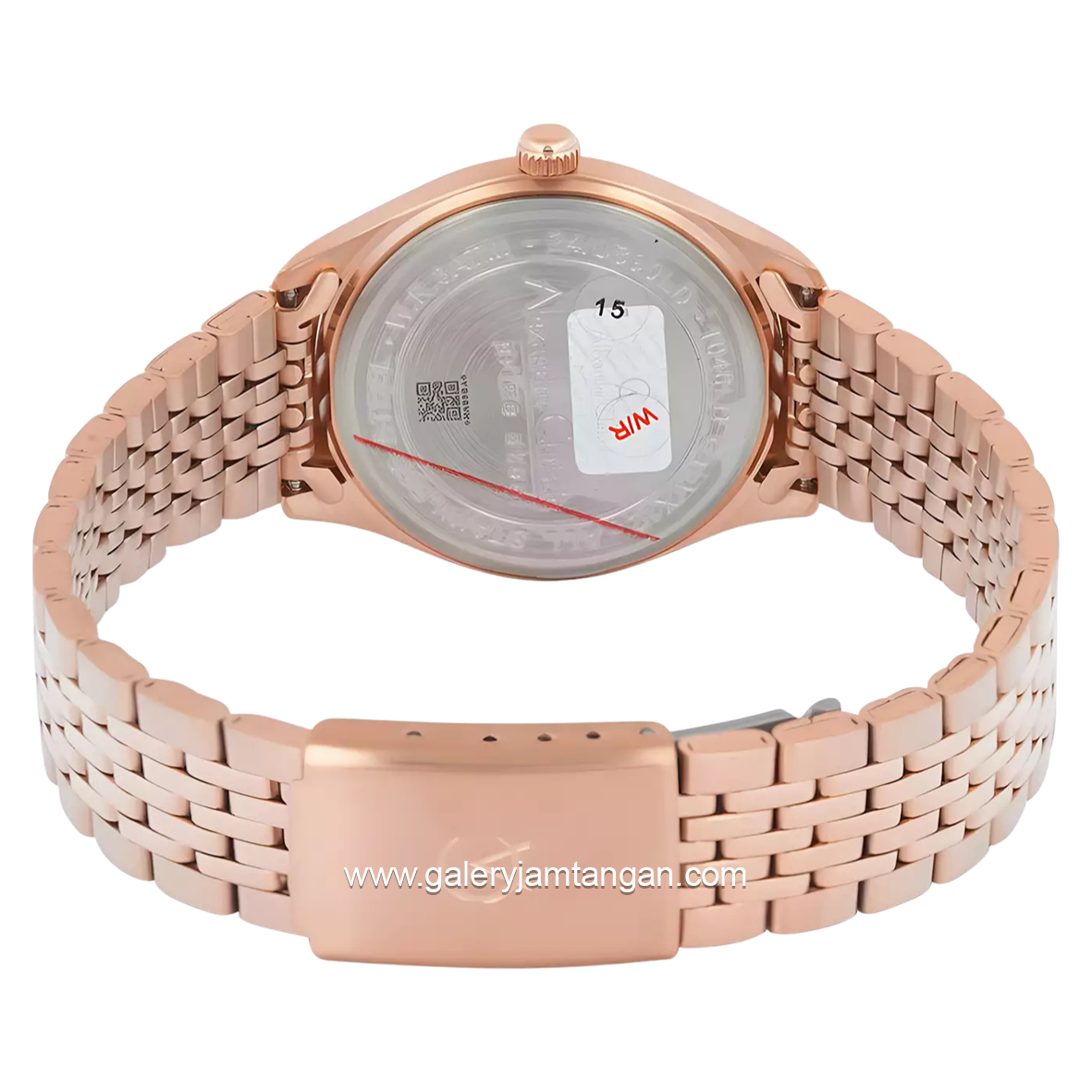 Alexandre Christie AC 1040 LD Rosegold Dial White Stainless Steel Strap