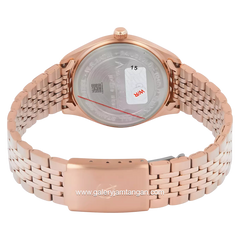 Alexandre Christie AC 1040 LD Rosegold Dial White Stainless Steel Strap