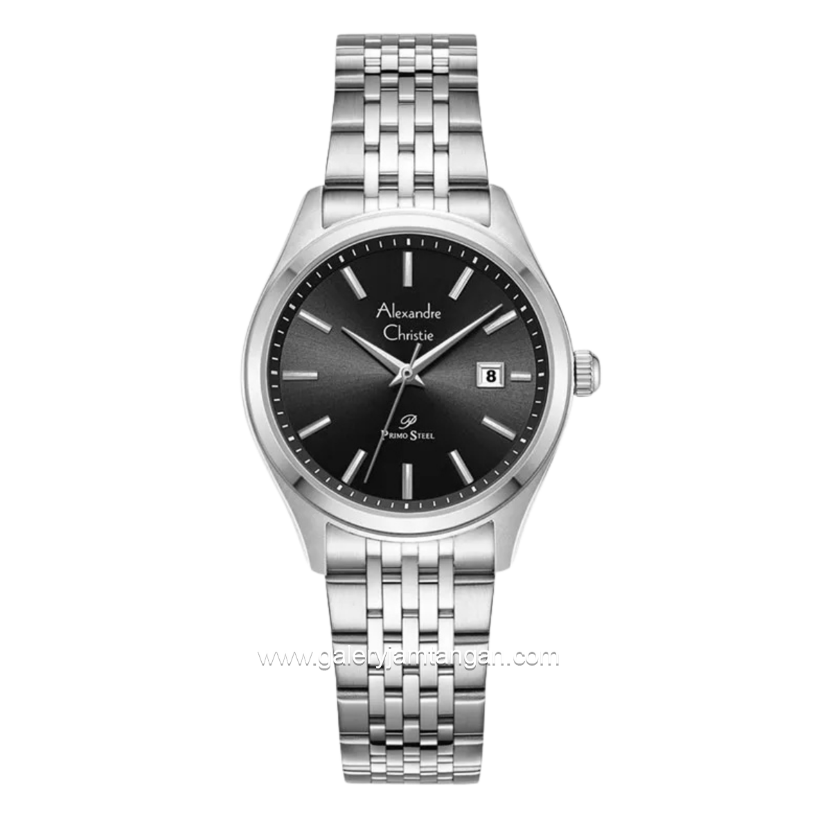 Alexandre Christie AC 1040 LDBSSBA Silver Dial Black Stainless Steel Strap