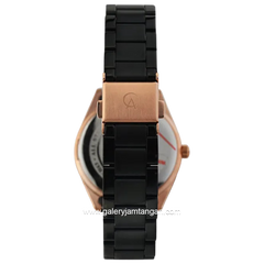 Alexandre Christie AC 2645 BF Black Rosegold Stainless Steel Strap