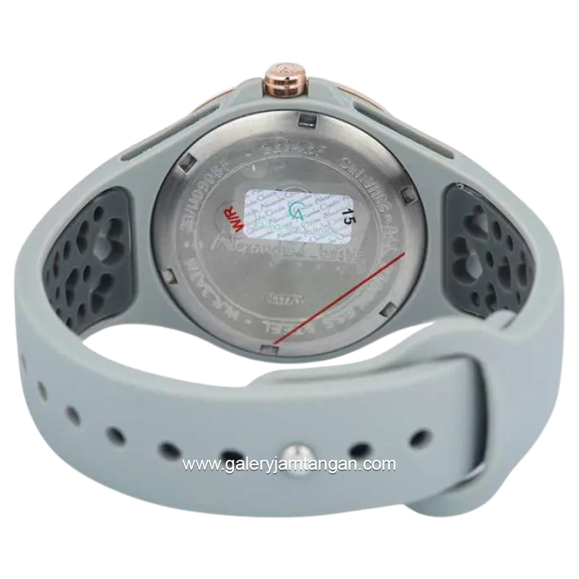 Alexandre Christie AC 2B04 BF Grey Dial Grey Pattern Multifunction Rubber Strap