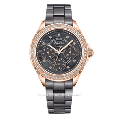 Alexandre Christie AC 2B16 BF Brown Rosegold Multifunction Ceramic Strap