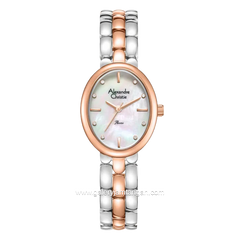 Alexandre Christie Passion AC 2C15 LH BTRMS Ladies MOP Dial Dual Tone Stainless Steel Strap