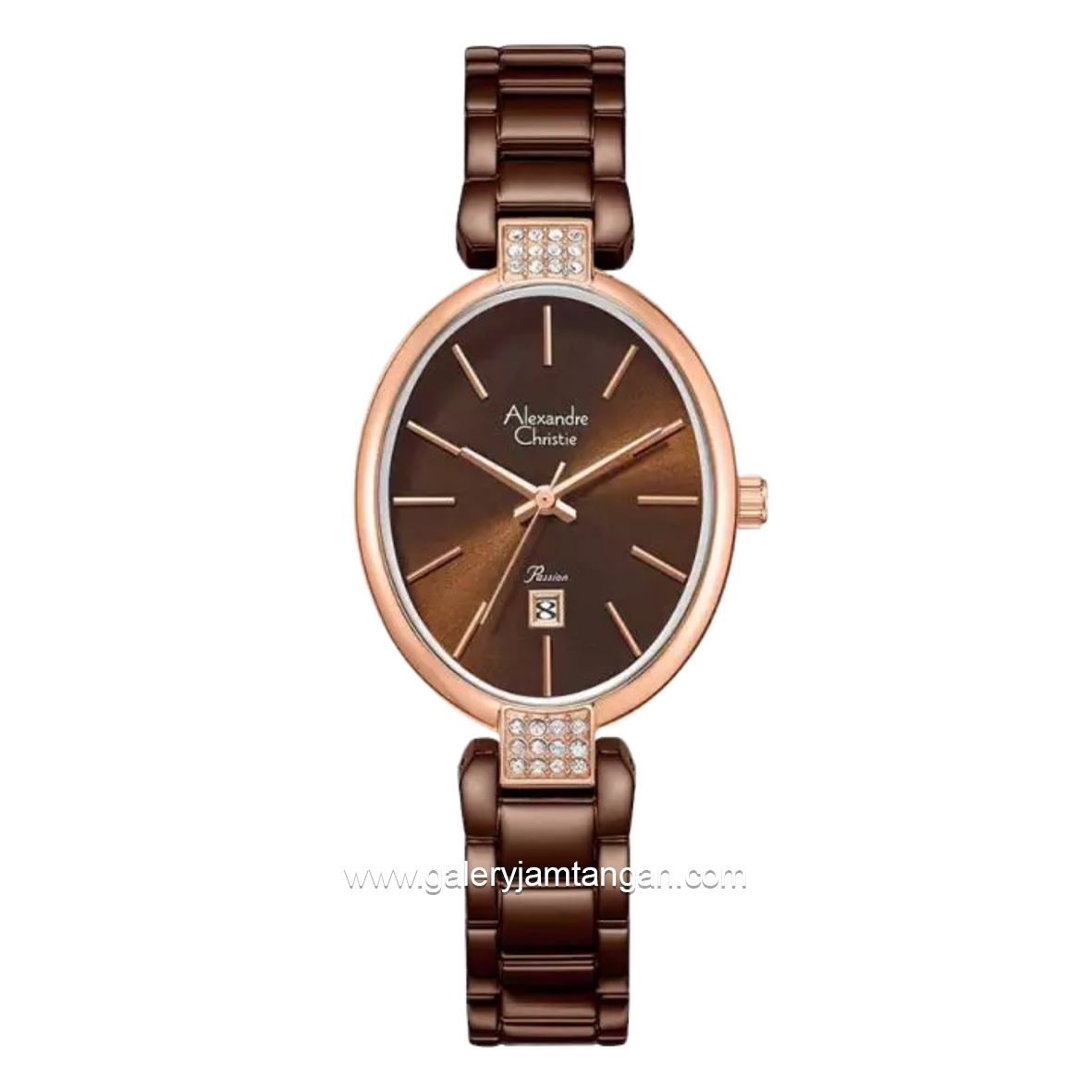 Alexandre Christie Passion AC 2C21 LDBROBO Brown Dial Brown Stainless Steel Strap