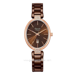 Alexandre Christie Passion AC 2C21 LDBROBO Brown Dial Brown Stainless Steel Strap