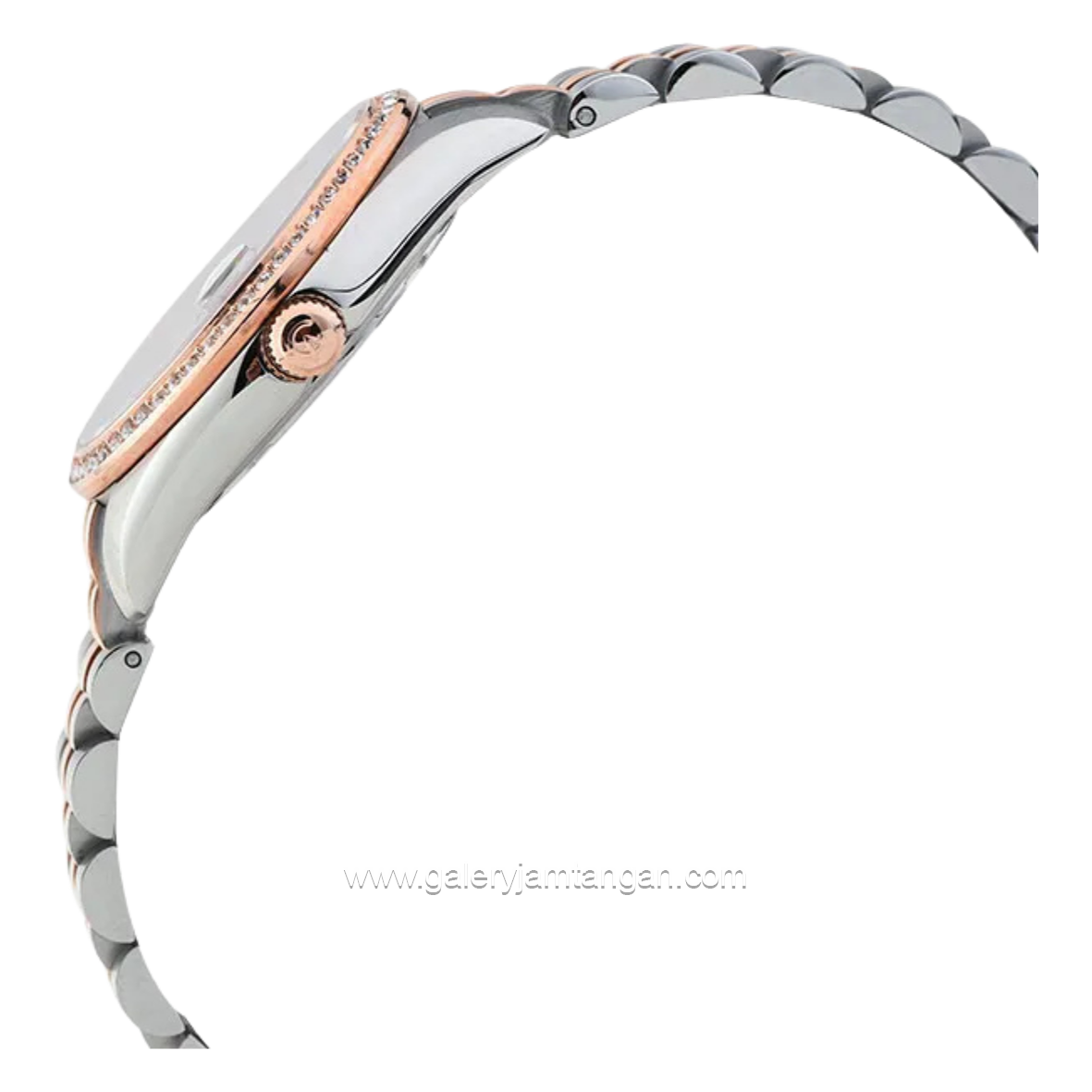 Alexandre Christie AC 5012 LDBTRRGSL Silver Combinasi Dial Motif Sapphire Crystal Glass