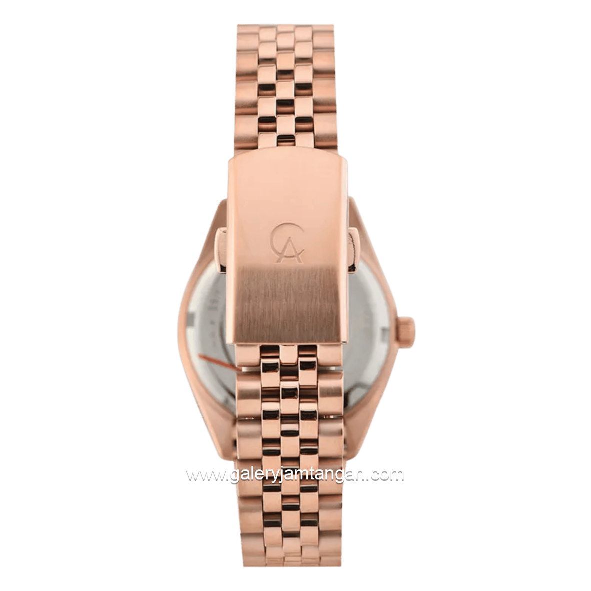 Alexandre Christie AC 5012 LD BRGRGLN Rosegold Dial Motif Sapphire Crystal Glass