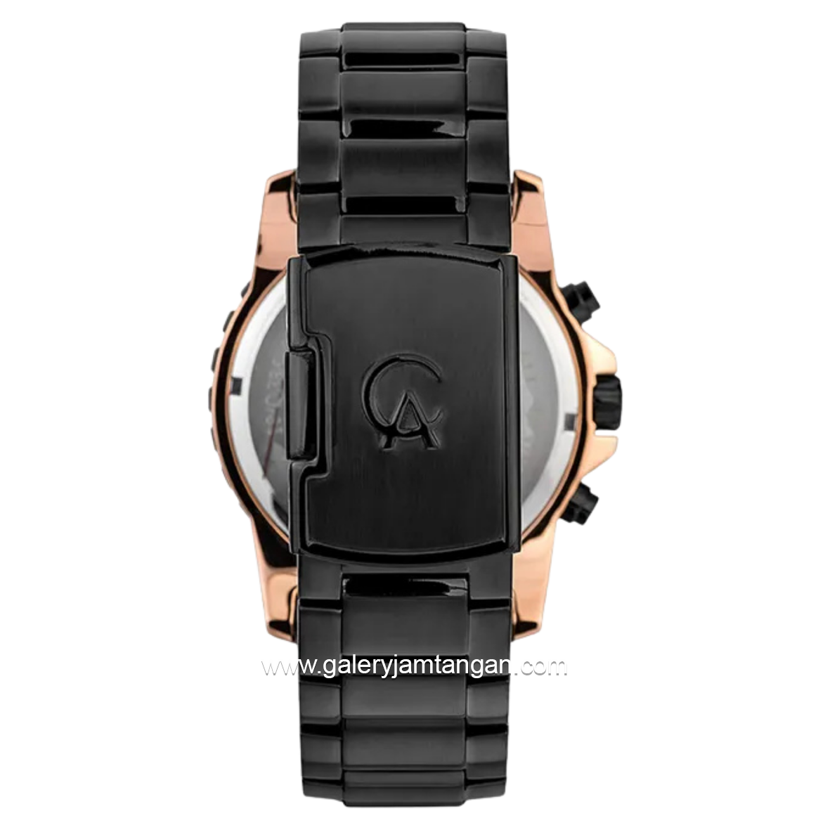 Alexandre Christie AC 6141 MC Black Rosegold Chronograph Stainless Steel Strap