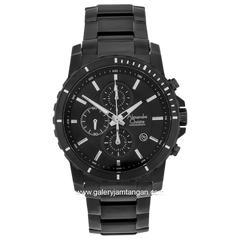 Alexandre Christie AC 6141 MC Black Chronograph Stainless Steel Strap