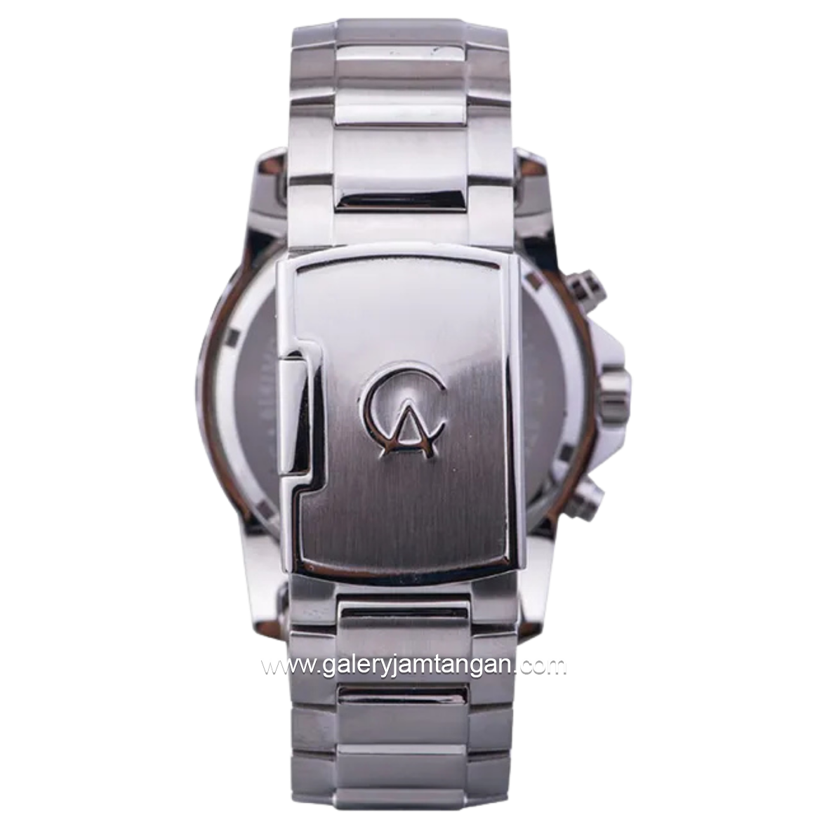 Alexandre Christie AC 6141 MC Silver Dial Black Chronograph Stainless Steel Strap