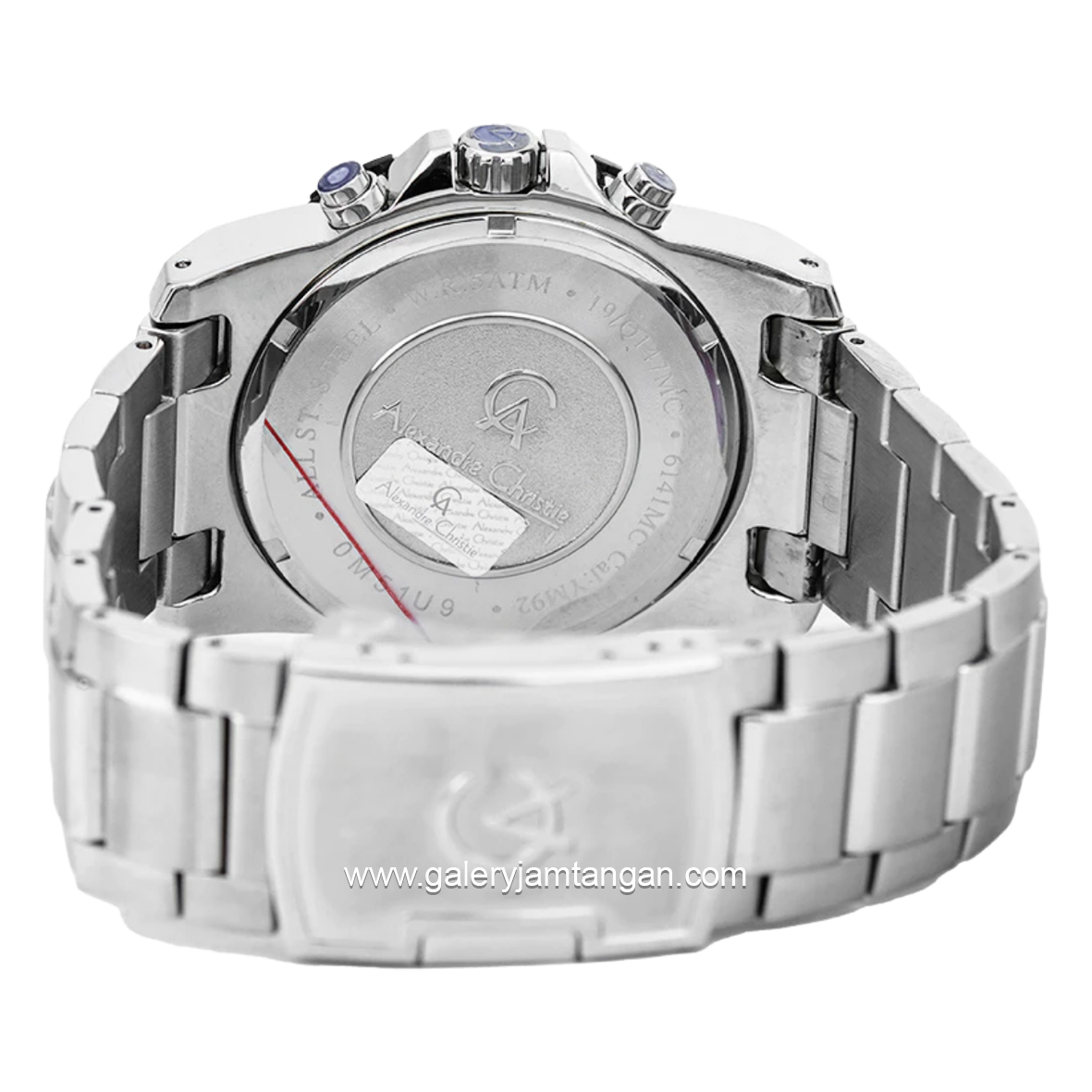 Alexandre Christie AC 6141 MC Silver Dial White Chronograph Stainless Steel Strap