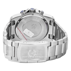 Alexandre Christie AC 6141 MC Silver Dial White Chronograph Stainless Steel Strap