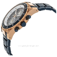 Alexandre Christie AC 6141 MC Navy Rosegold Chronograph Stainless Steel Strap
