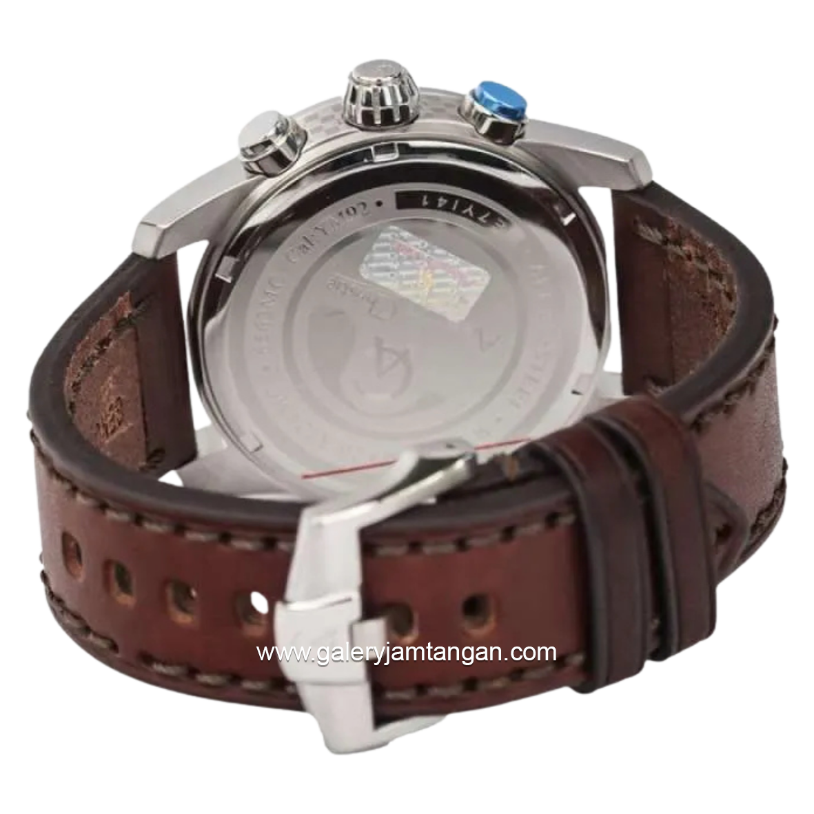 Alexandre Christie Chronograph AC 6562 MC Brown Silver Leather Strap