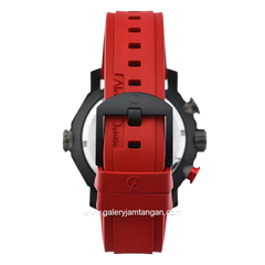 Alexandre Christie AC 6565 MCREPBARE Red Black Chronograph Rubber Strap