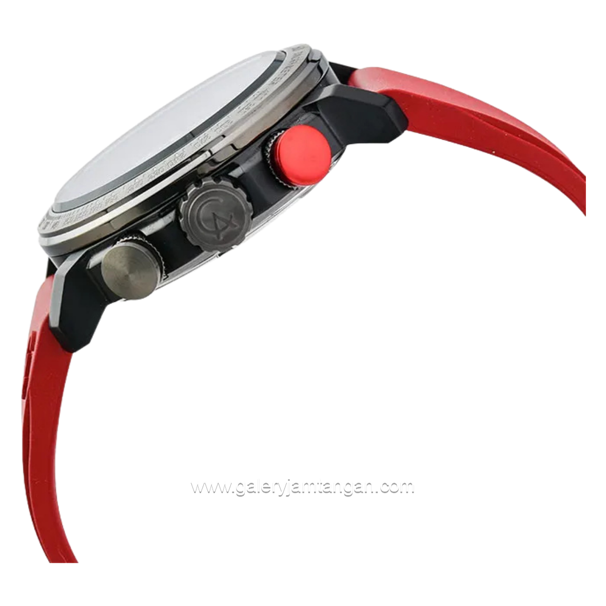 Alexandre Christie AC 6565 MCREPBARE Red Black Chronograph Rubber Strap