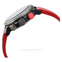 Alexandre Christie AC 6565 MCREPBARE Red Black Chronograph Rubber Strap