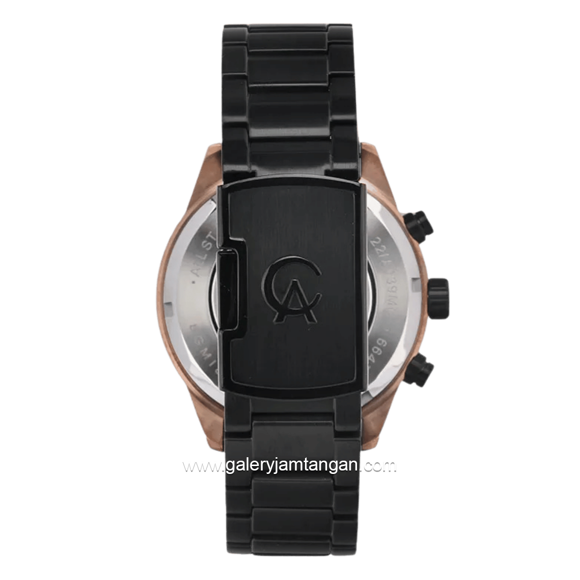 Alexandre Christie AC 6647 MCBBRBA Black Rosegold Stainless Steel