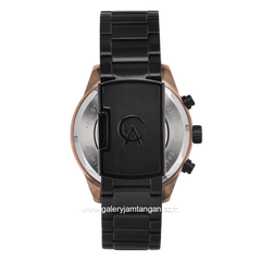 Alexandre Christie AC 6647 MCBBRBA Black Rosegold Stainless Steel