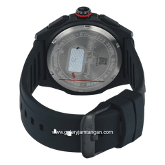 Alexandre Christie AC 6688 MC RIPBARE Chronograph Black Hour Marker Red Rubber Strap
