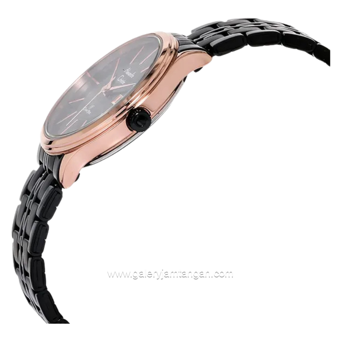 Alexandre Christie AC 8348 LD Black Rosegold Stainless Steel