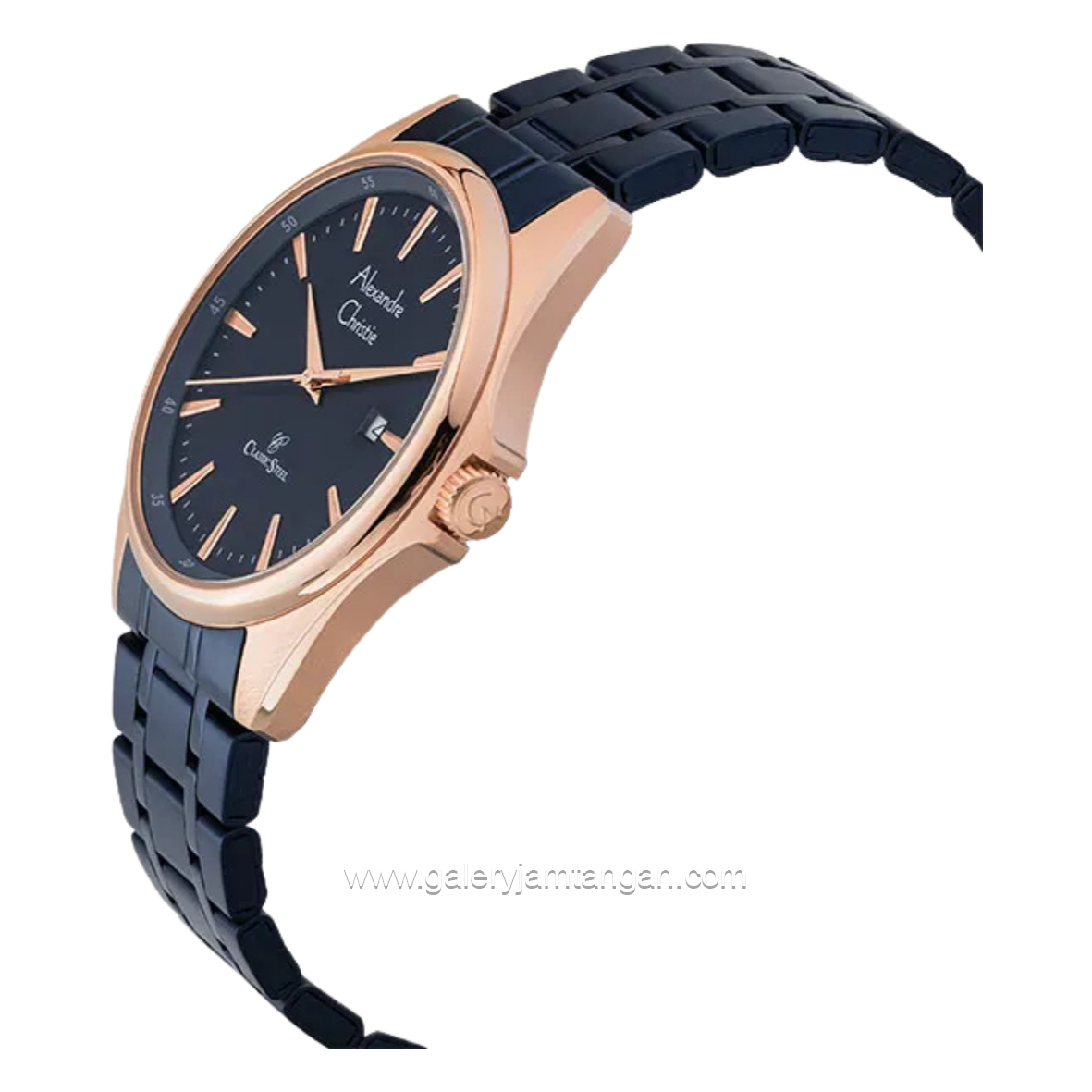 Alexandre Christie AC 8661 MDBURBU Blue Rosegold Stainless Steel