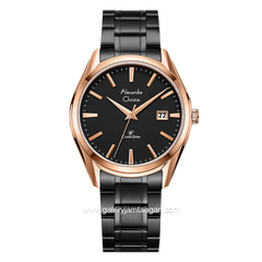 Alexandre Christie Classic AC 8681 MD Black Rosegold Stainless Steel Strap